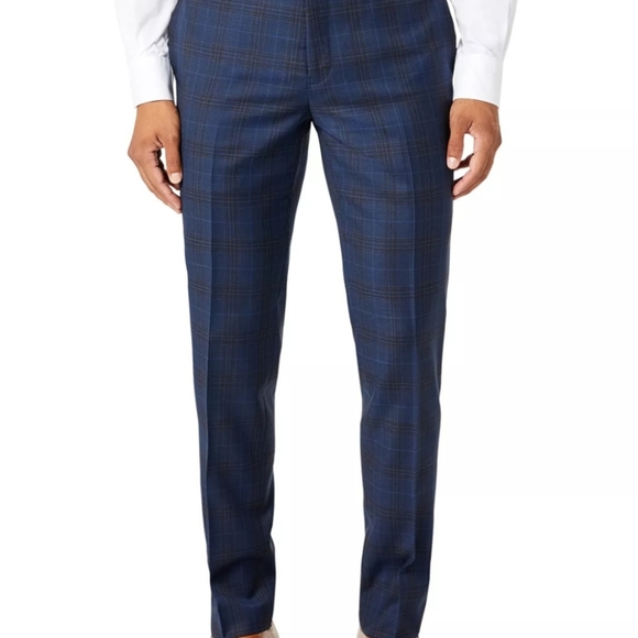 NWT Men's Slim-Fit Plaid Suit Pants size 40R/34W - Picture 3 of 10